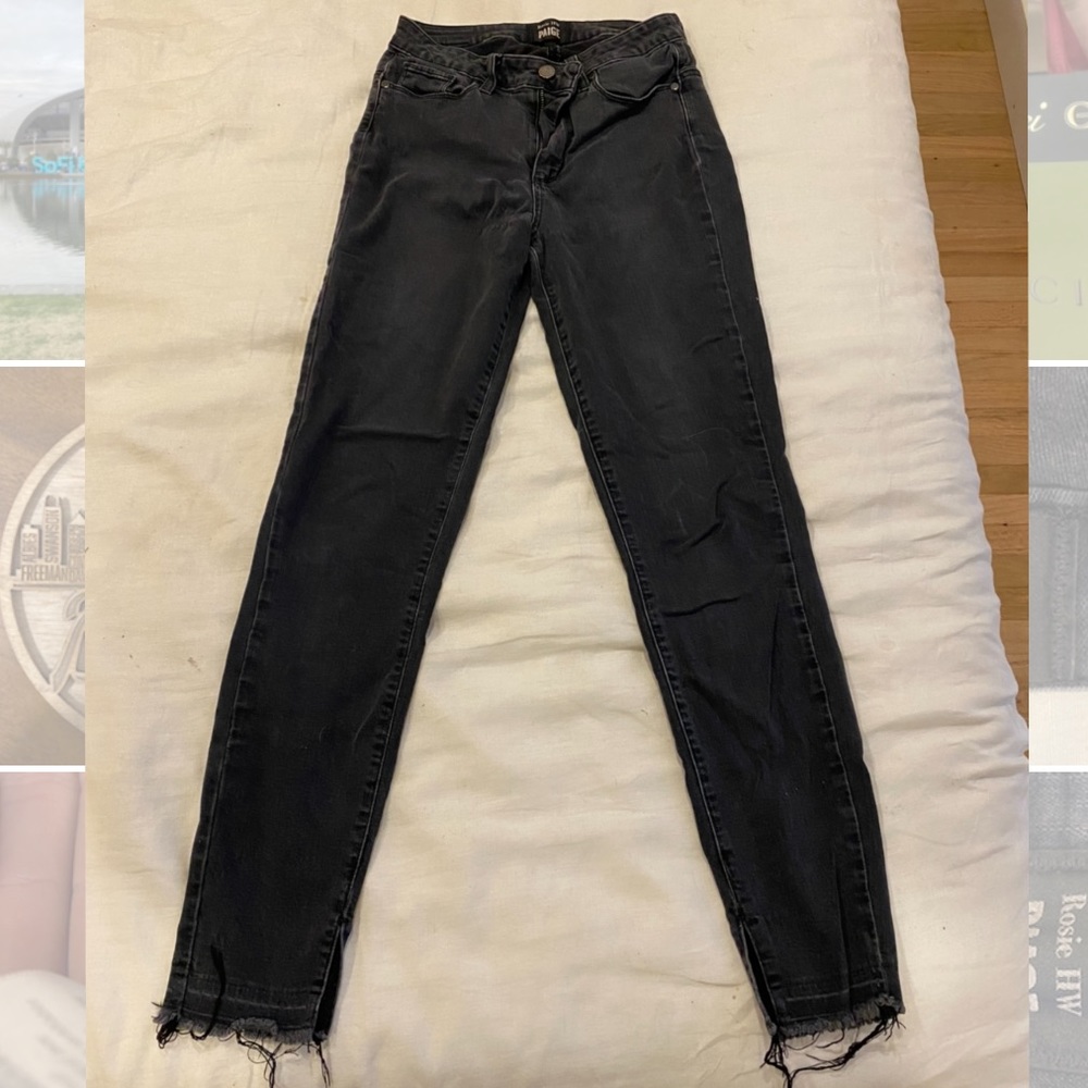 Paige Jeans Rosie High Wasted Black Denim